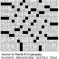 ANSWER TO SUNDAY CROSSWORD PUZZLE Local News
