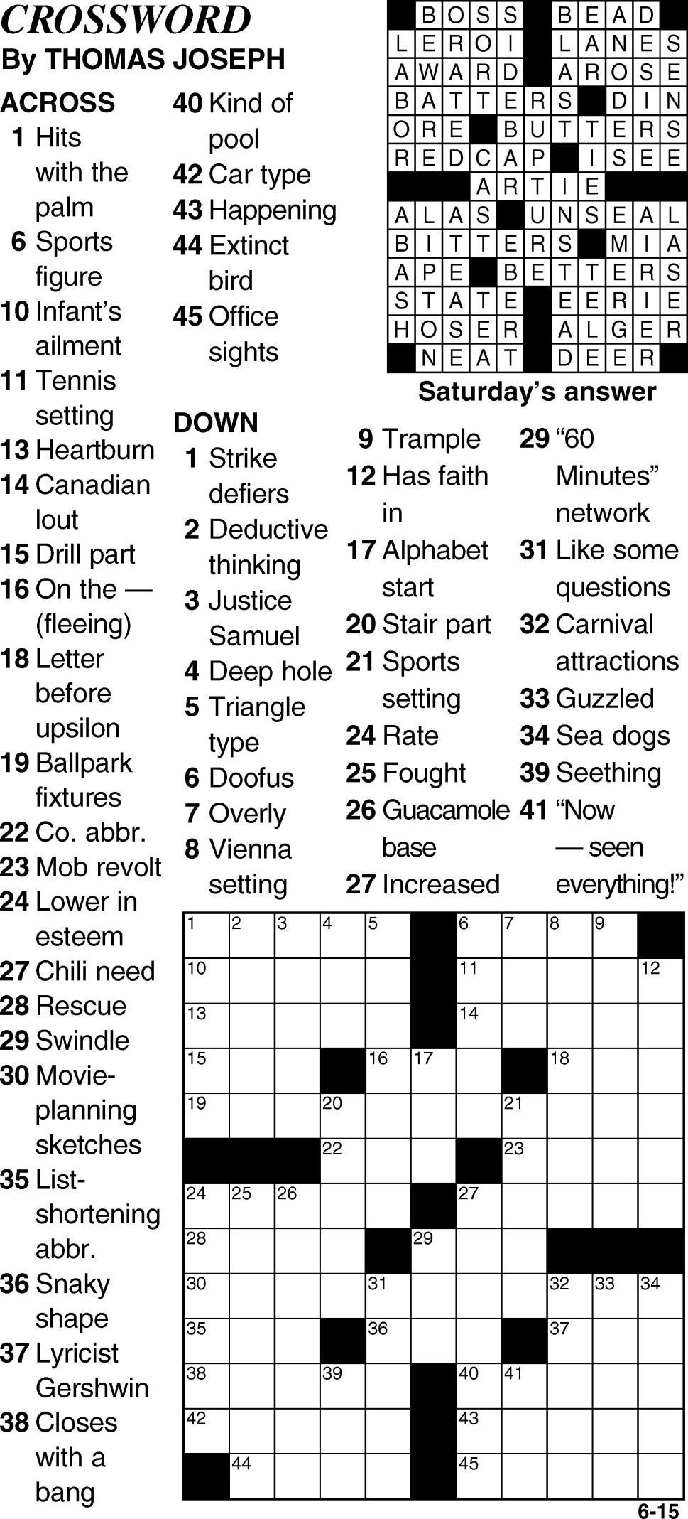 which newspaper has the best crosswords