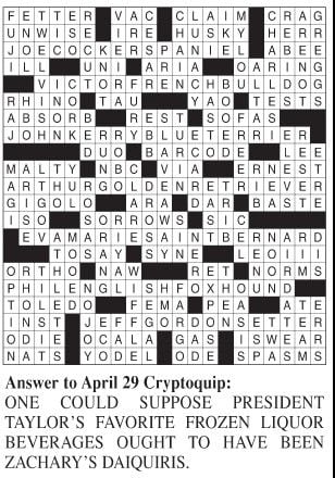 Crossword Answers Local News bedfordgazette