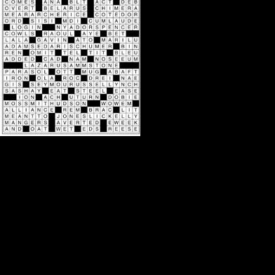 ANSWER TO SUNDAY CROSSWORD PUZZLE | Local News | bedfordgazette.com