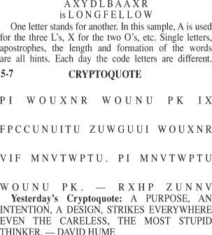 Cryptoquote | Local News | bedfordgazette.com