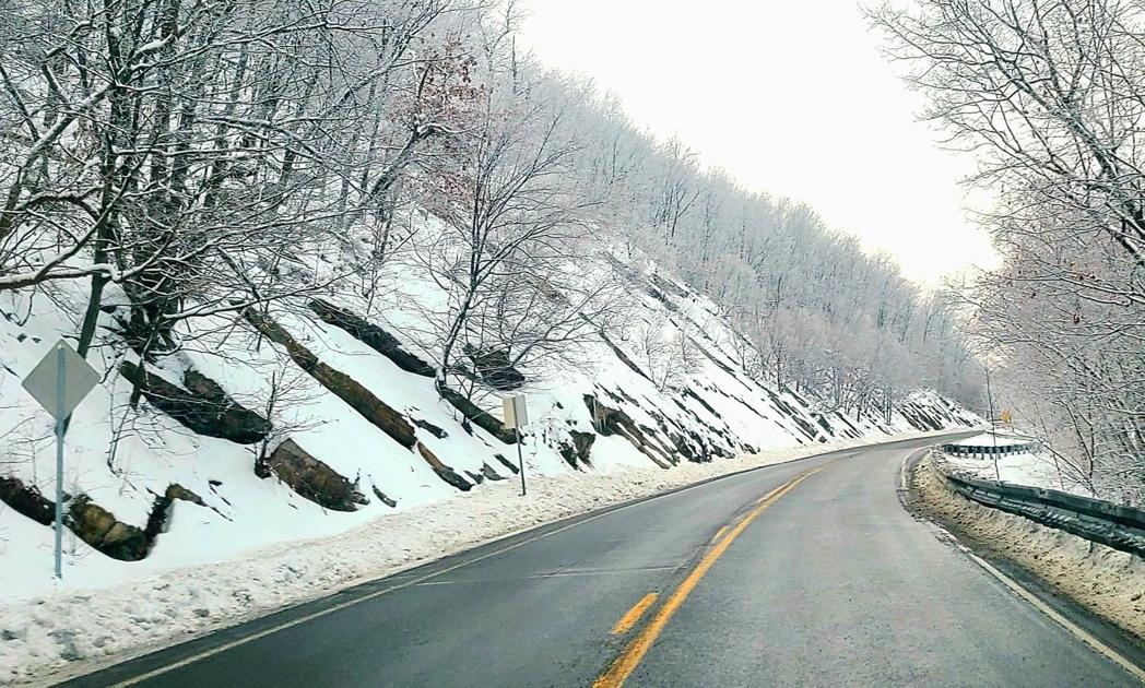 A mountain of difficulty: Route 164 normally perilous in winter |