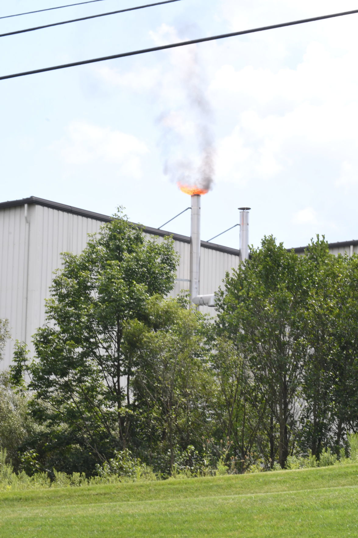 Crews battle flue fire News