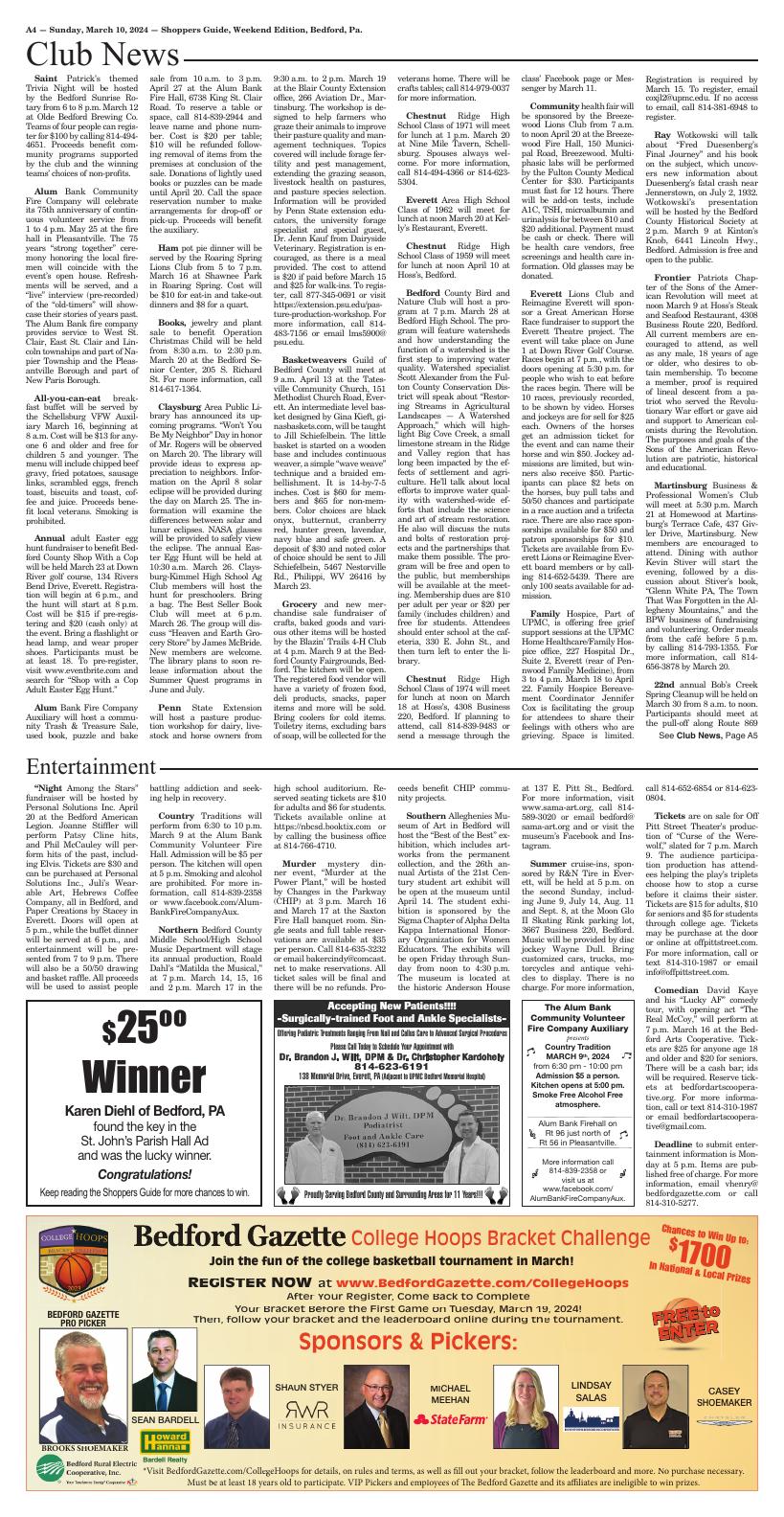 Page A4 Shoppers Guide