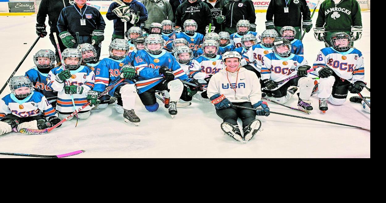 Olympic gold medalist Scamurra partners with Buffalo Shamrocks for girls hockey clinic