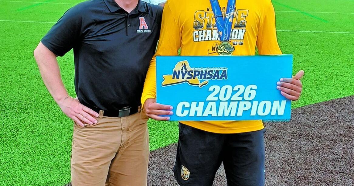 Amherst's Walker wins first state title in boys discus