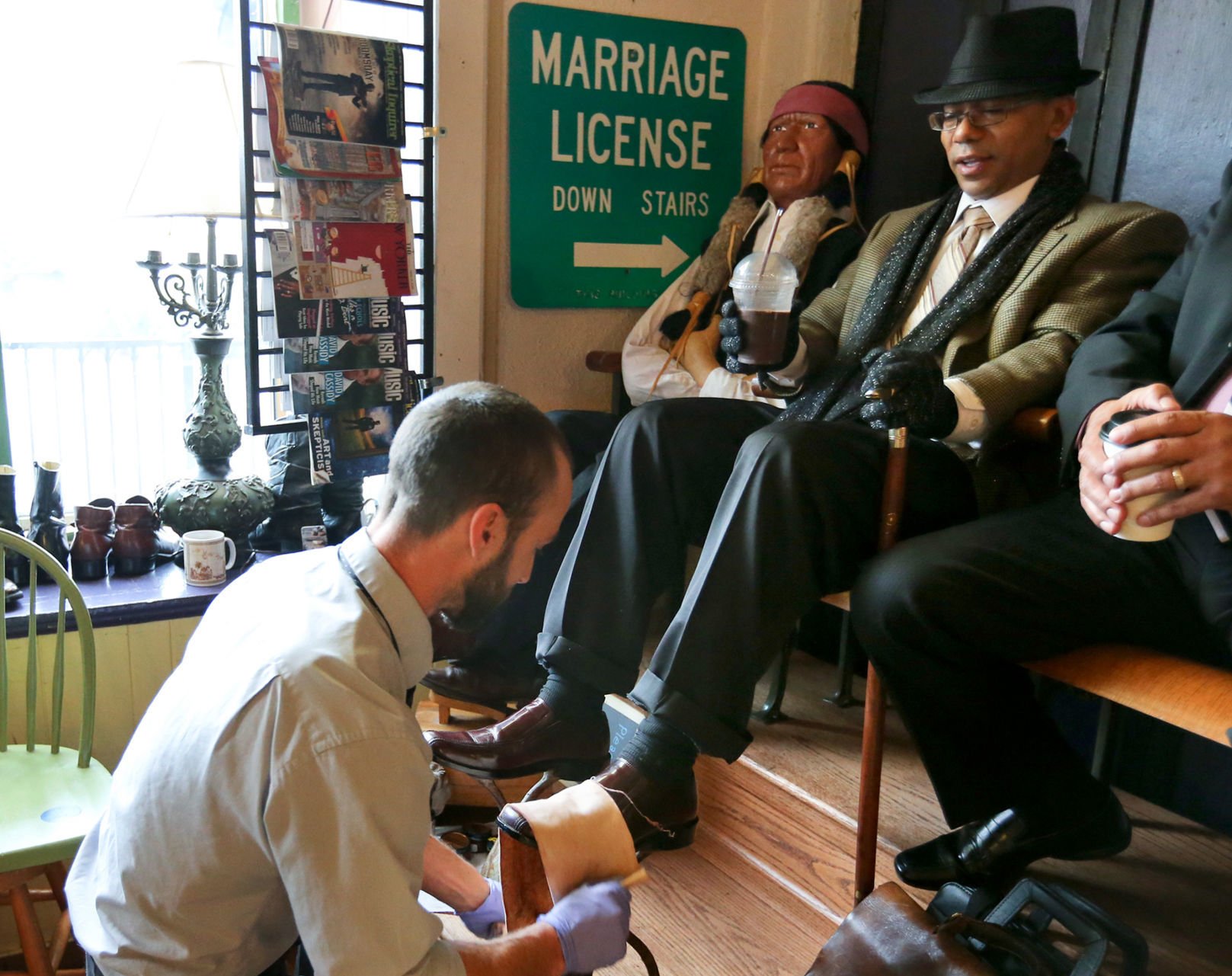 shoeshine stands