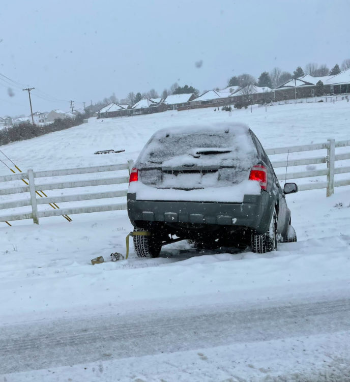 Treacherous travel conditions amid heavy snowfall