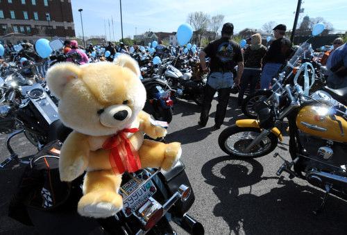 teddy bear on motorcycle