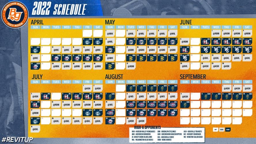 Hot Rods announce 2022 schedule, Hot Rods