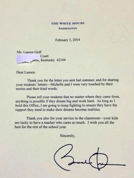 Warren students get letter from president | News ...