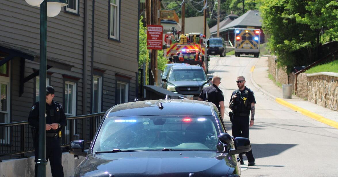 Deadwood structure catches fire, firefighters on scene