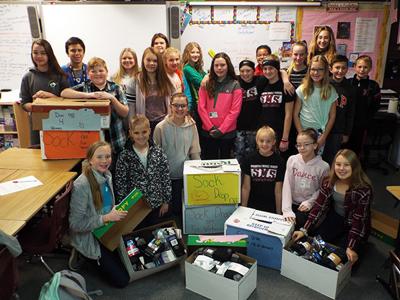 SMS collects socks for veterans