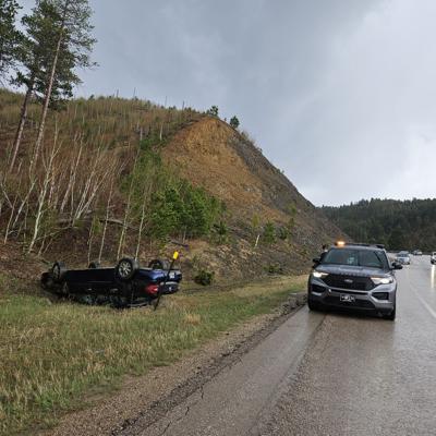 Car accident on US Highway 385 results in overturned vehicle | Local ...