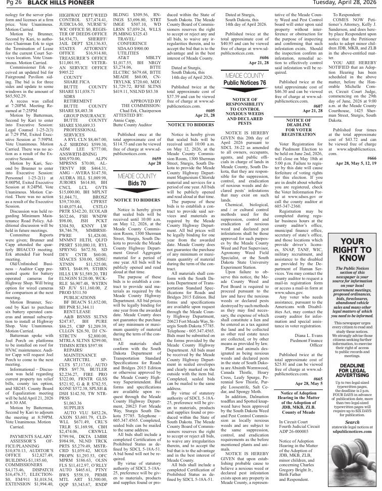 Page 26 | E-Edition | bhpioneer.com