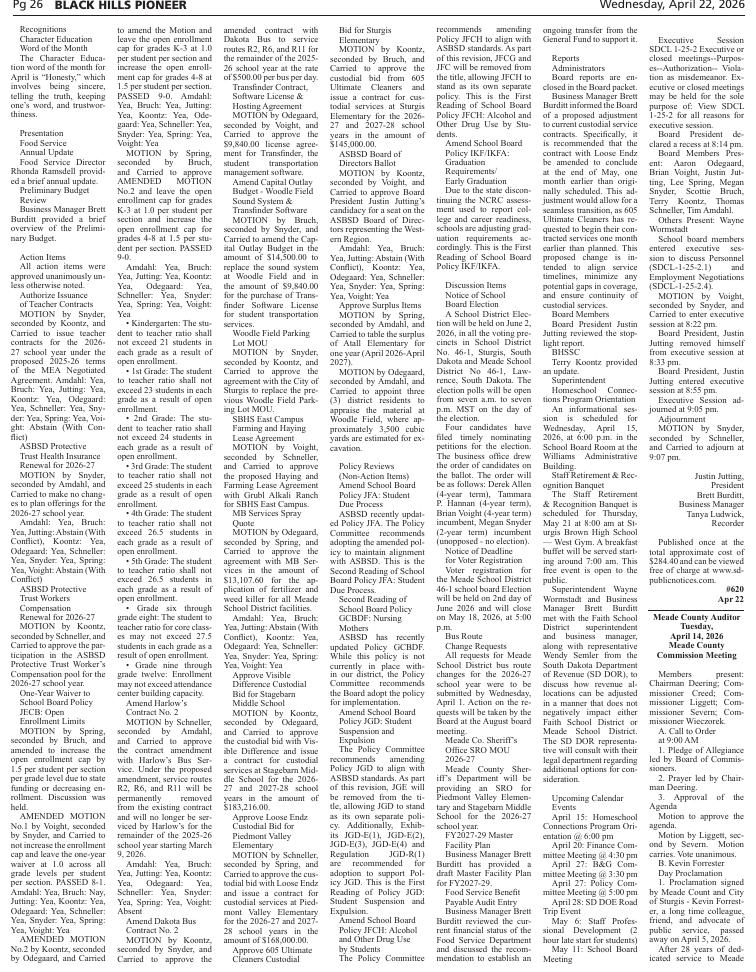 Page 26 | E-Edition | bhpioneer.com