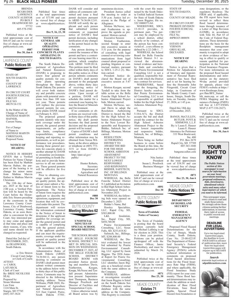 Page 26 | E-Edition | bhpioneer.com
