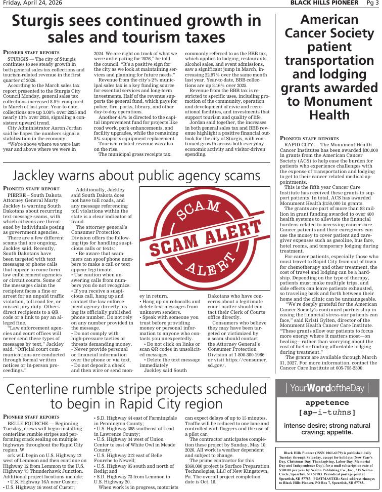 Page 03 | E-Edition | bhpioneer.com