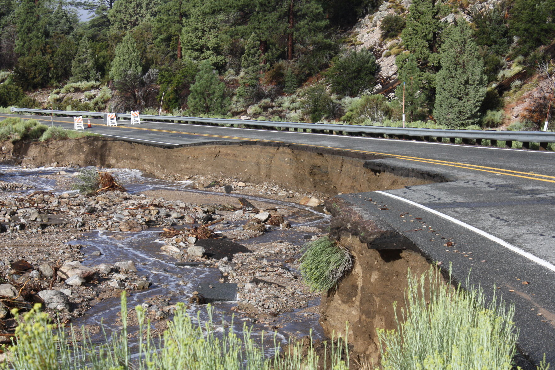 SR 38 washed out from torrential rains Events bigbeargrizzly