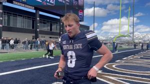Justin Lamson after Montana State's spring game