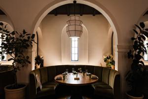 A booth at Sous Sous restaurant at Hotel Lucile in Silver Lake, California on Friday, Sept. 4, 2026.