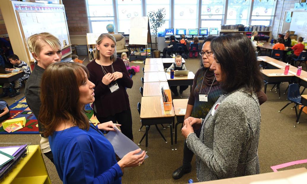 Educator for a day looks at big picture and close up views of education