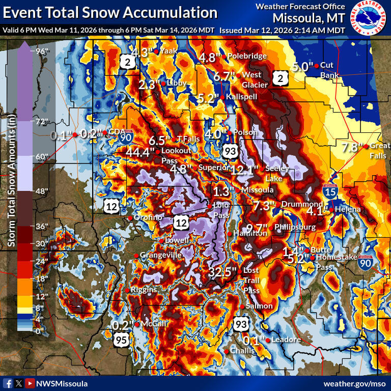 Gusty winds, mountain snow in SW Montana through Saturday
