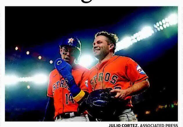 Astros rock Rangers to even series