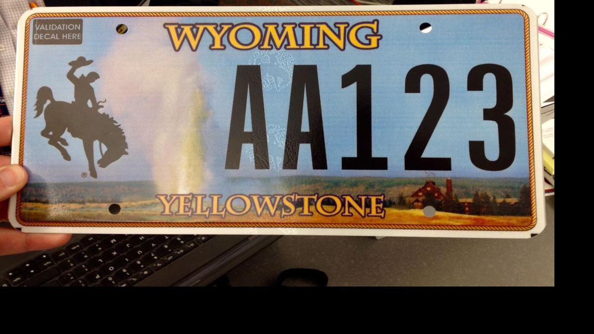 Wyoming moves to create license plate featuring Yellowstone Wyoming