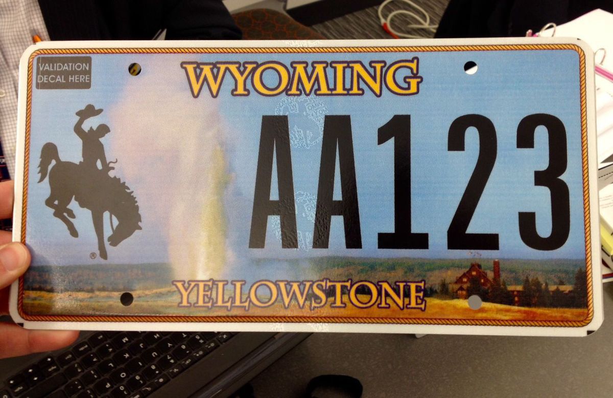 Wyoming moves to create license plate featuring Yellowstone  Wyoming News  billingsgazette.com