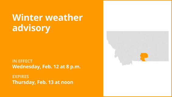 Update: Winter weather advisory issued for South Central Montana until ...