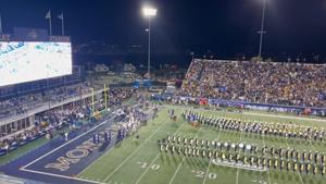 Montana State Bobcats run onto field before Northern Arizona game