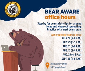 FWP hosts bear aware office hours in Missoula