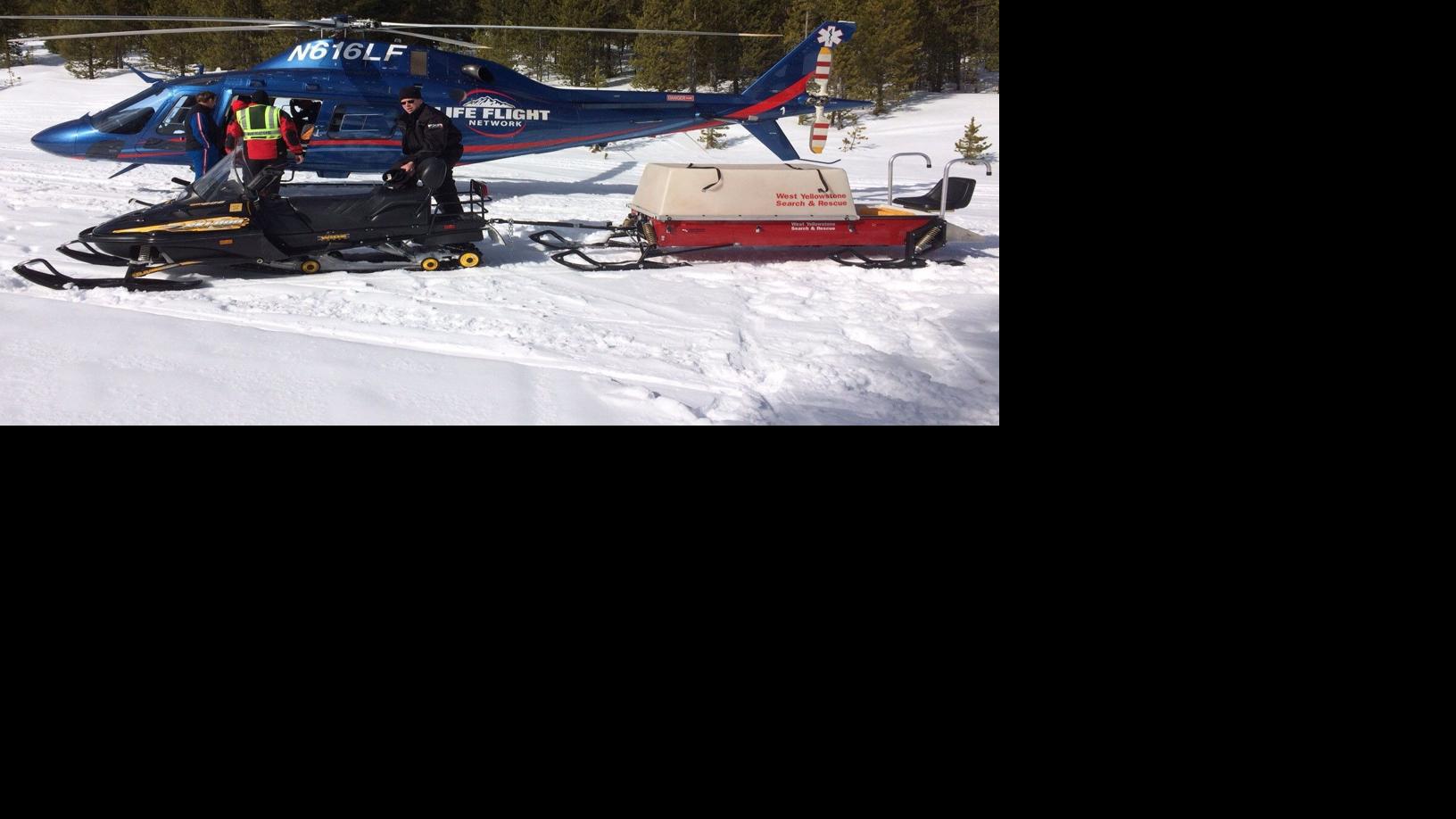 Florida Man Airlifted To Safety After West Yellowstone Snowmobile Crash State Regional Billingsgazette Com