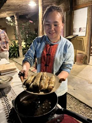 Cooking class in Sapa - fried spring rolls