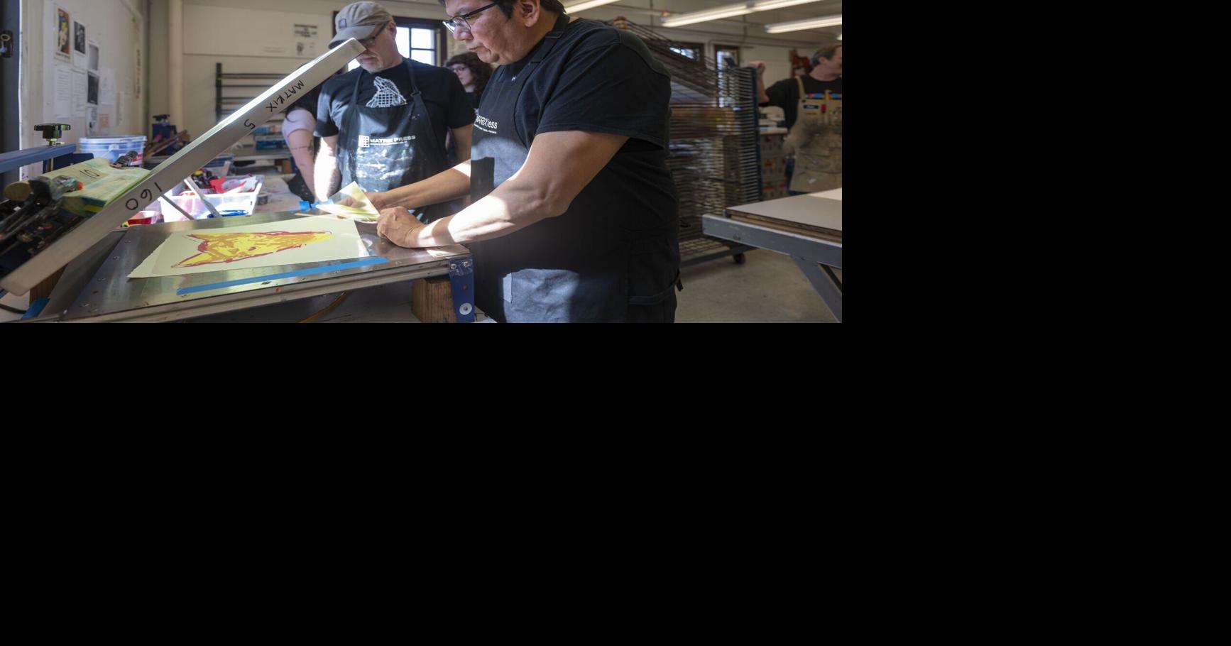 Artist works on well-traveled Coyote series at University of Montana press