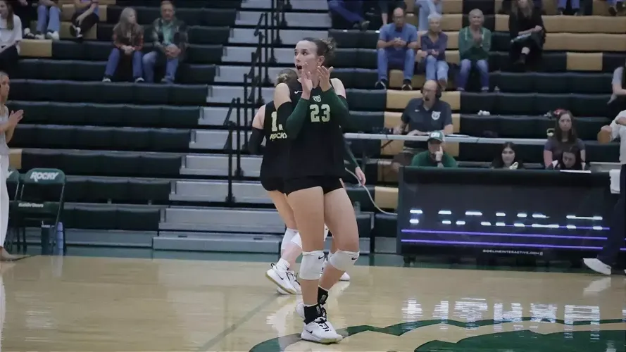 Rocky Volleyball Bested in Four Sets by Montana Western