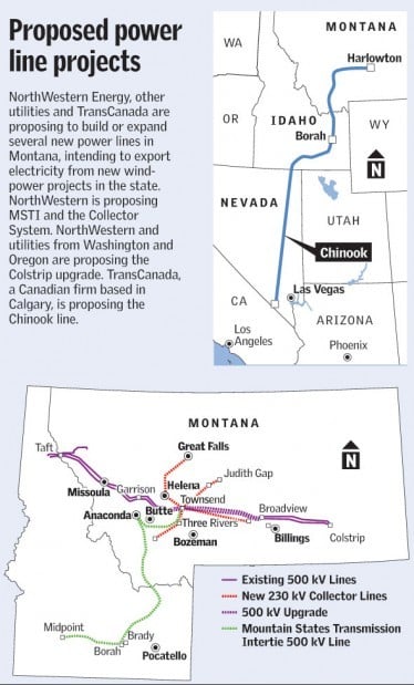 Status of 4 power-line projects in Montana | Montana News ...