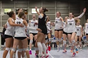 Polson plays Columbia Falls in the Blocktober Volleyball Classic championship match