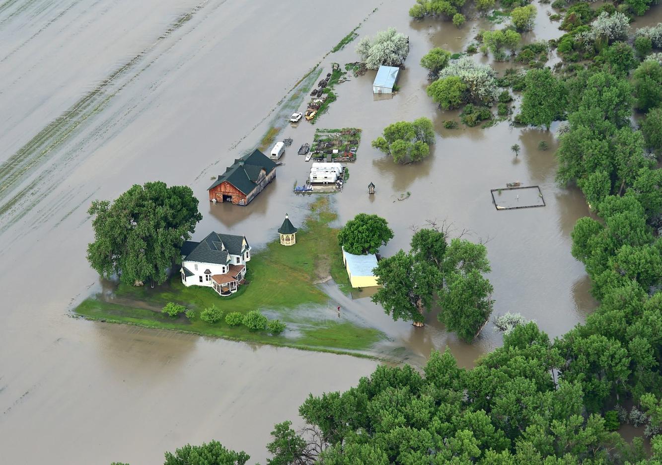 Photos: Aerial views of flooding on the Yellowstone | Local News | billingsgazette.com