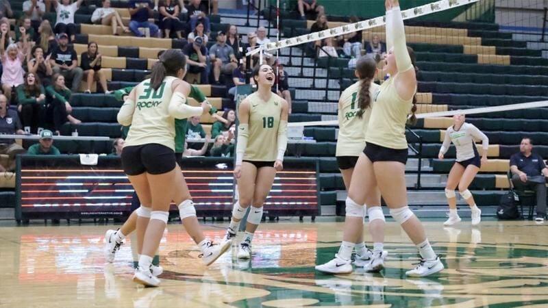 Rocky Volleyball Sweeps Comets For First Conference Victory