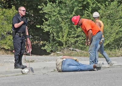 man runover by a runaway cow