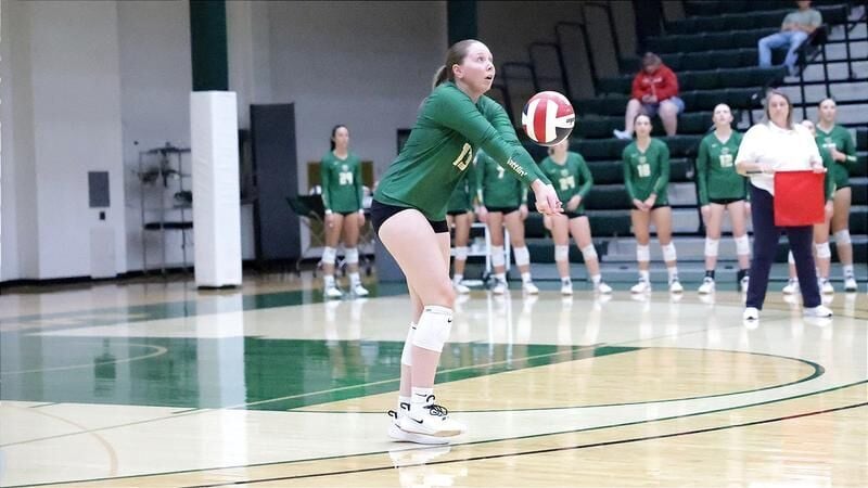 Rocky Volleyball Falls in Four Sets to #19 Bellevue