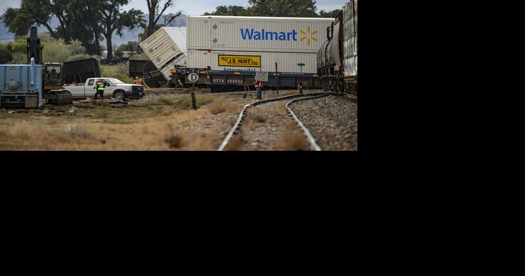 Photos Train derailment near Bridger causes 15 train cars to derail