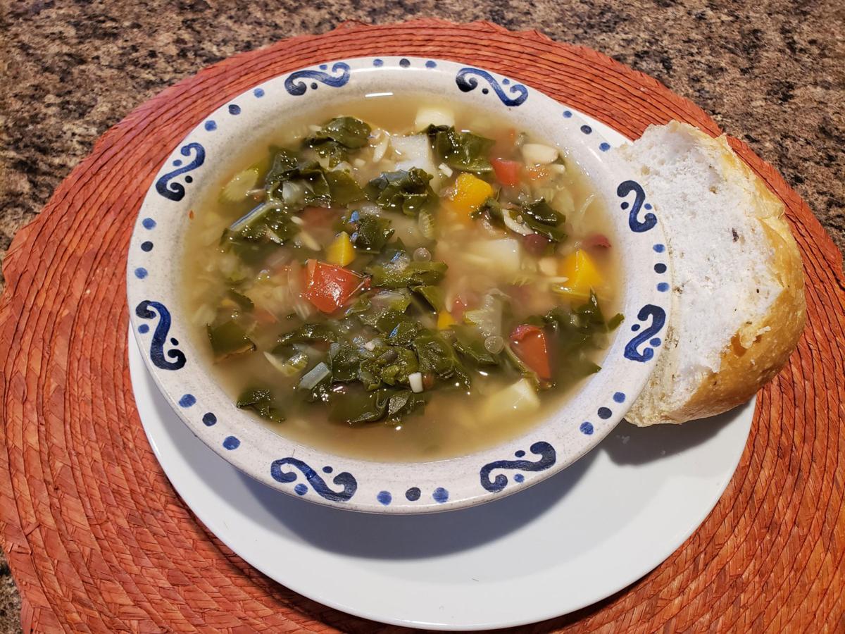 Minestrone with fennel and wild garlic