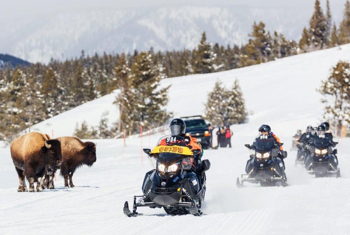 Park snowmobiling