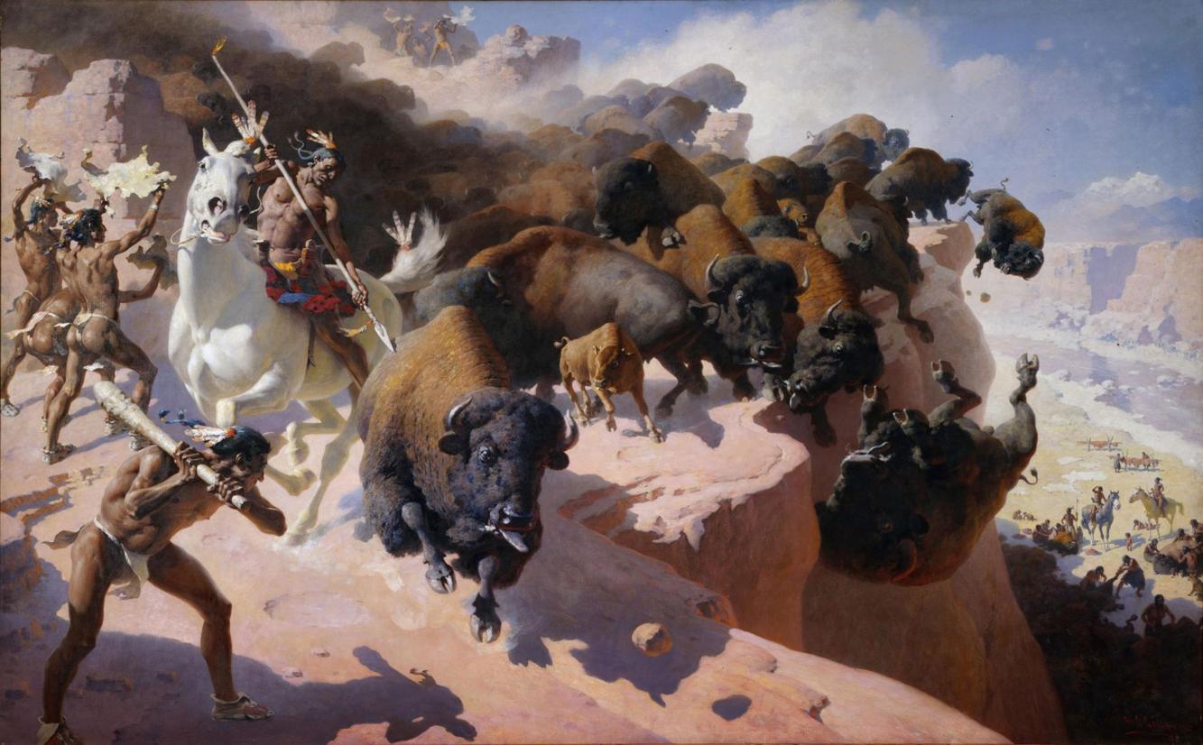 Охота индейцев на бизонов