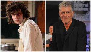 Dominic Sessa, left, plays legendary chef Anthony Bourdain in the new movie "Tony."