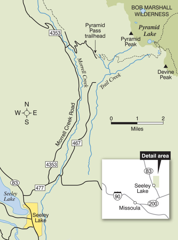 Pyramid Lake: A good first taste of Bob Marshall Wilderness