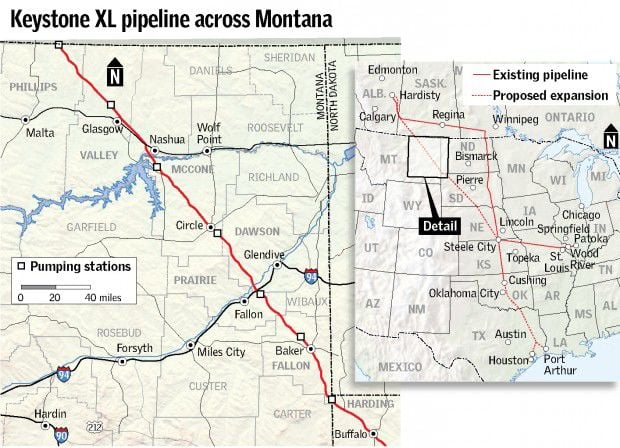 keystone pipeline texas map